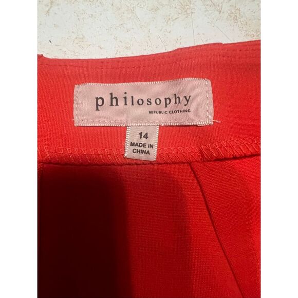 Philosophy Blazing Red Skirt Sz 14 NWT - Picture 6 of 8